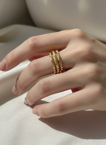 مرامي مبرومة مطلي ذهب عيار ٢٢. MR-103