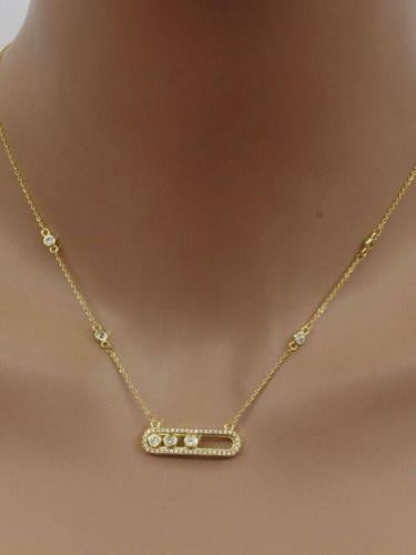 سلسال بتصميم مستوحى من ميسيكا مطلي ذهب عيار ١٨. MN...