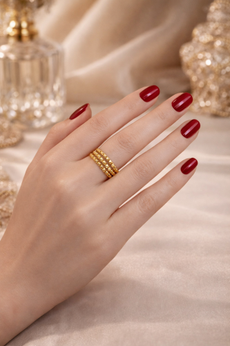 خاتم مرامي حبات الرمان – أناقة ثلاثية بتفاصيل فاخر...