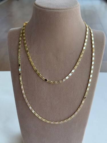 سلسال طويل مطلي ذهب عيار ١٤ . MN-134