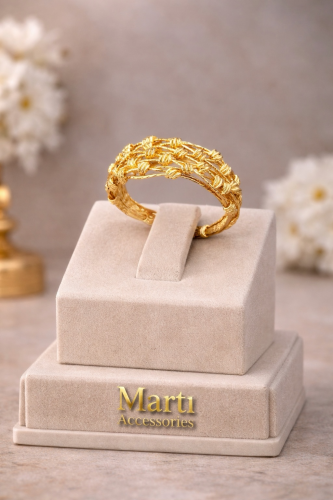 خاتم بديل الذهب بتصميم خيوط متشابكة مزينة بدوريكا...