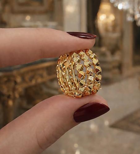 مرامي حبات الرمان بديل الذهب مطلي ذهب. MR-117