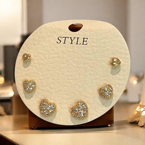 بيرسينج ناعمة بشكل قلوب مطلية بالذهب لون ذهبي أو ف...