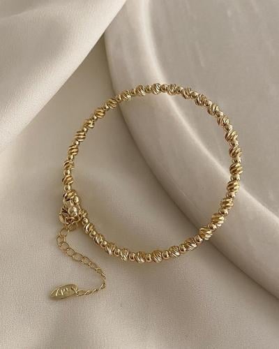 سوار مرن من الكرات الذهبية مطلي ذهب عيار ١٤. MB-20...