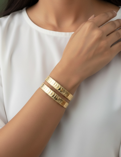 بناجر الكوبرا عريضة بريق الذهب /٢ حبة . MB-352