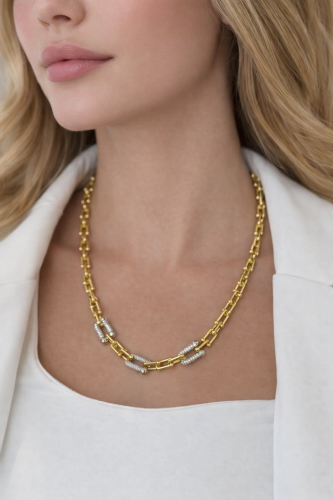 سلسال فاخر بتصميم عصري مستوحى من أسلوب تيفاني. MN-...