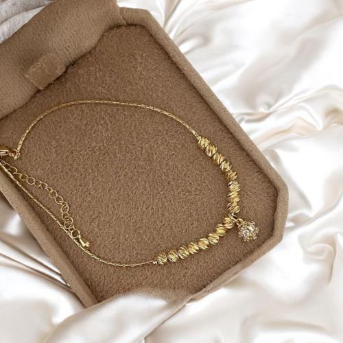 خلخال بتصميم كرات ذهبية مطلي ذهب. MA-010