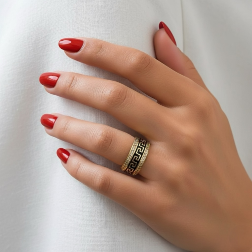 دبلة مطلية ذهب عيار ٢١. ME-093