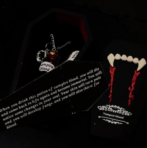 Vampire blood necklace