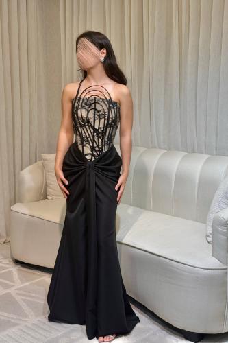 فستان ناعم بلونين بقصة A-line