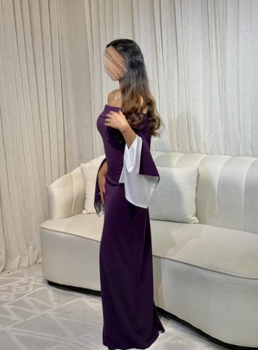 فستان ناعم بأكمام مبطنة