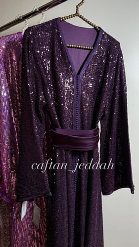 قفطان الترتر موف غامق