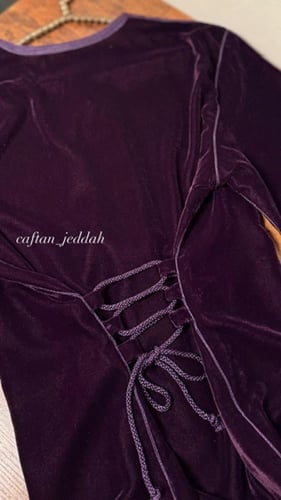 قفطان مخمل موف غامق