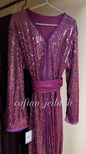 قفطان الترتر موف فاتح