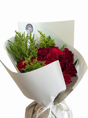 باقة جوري أحمر مع سوليداقو