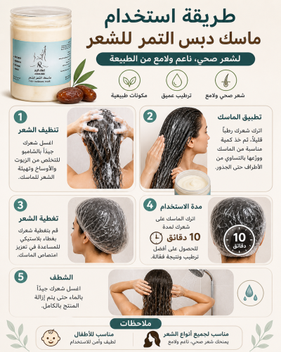 ماسك التمر لشعر
