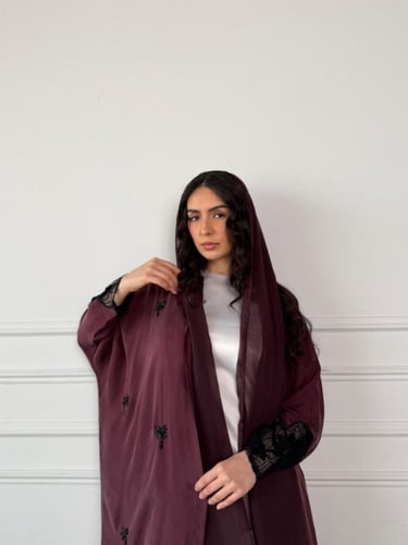 كوبرو جاكار مغسول عودي تطريز يدوي(نص بشت)