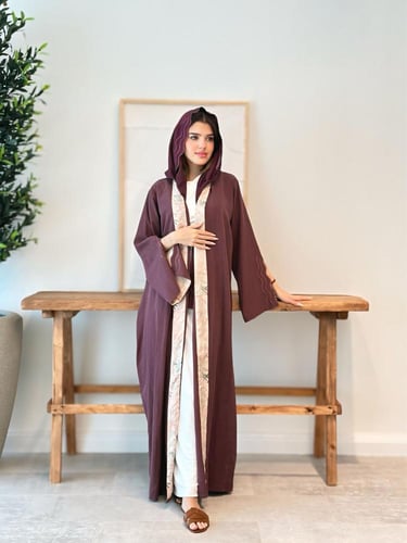 لينن مغسول مع قطعه مشجرة من الداخل تطريز قصب