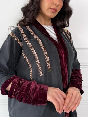 كوبرو جاكار مغسول اسود تطريز يدوي