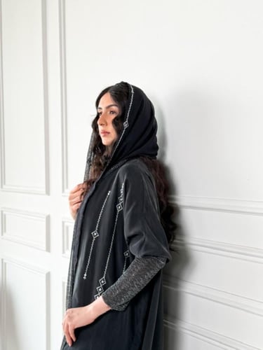 كوبرو جاكار مغسول اسود تطريز يدوي