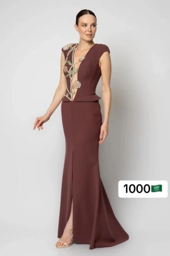 فستان سهره بني قهوه