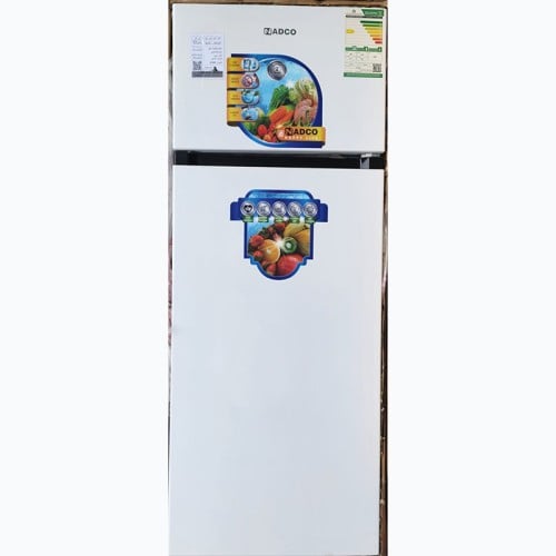 ثلاجة نادكو 7.4 قدم فضي بابين ابيض