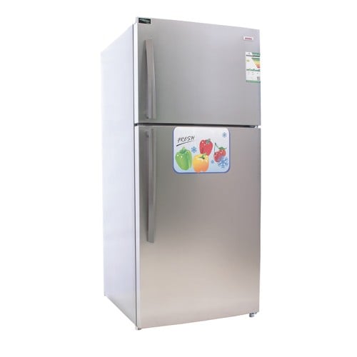 ثلاجة بيسك 18.2 قدم، بابين، 515 لتر، نوفروست، فضي...