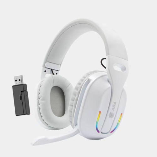 ASA RANT Wireless RGB Gaming Headset – White