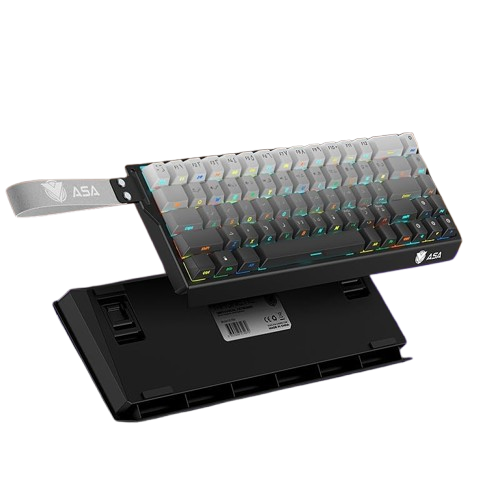 ASA KF68 Magnetic Gaming Keyboard with RGB – White & Black