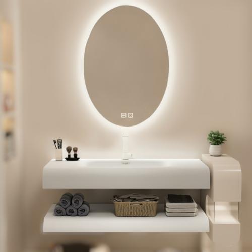 مغسلة كوريان فاخرة مودرن لون ابيض - مقاس 80 سم