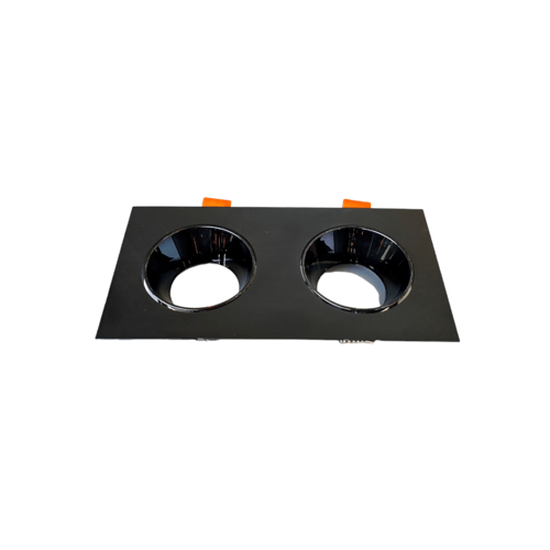 فريم سبوت لايت مربع مجوز اسود في عاكس اسود ماركة د...