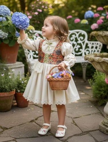 فستان نافش مع اكسسوار شعر تصميم فكتوري