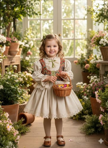 فستان نافش مع اكسسوار شعر تصميم فكتوري