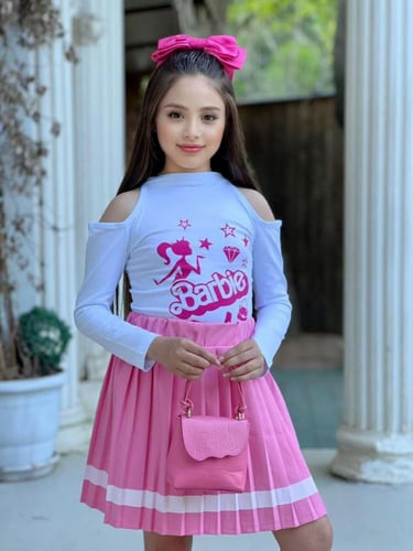 تايور باربي من 5 قطع جوارب شنطه اكسسوار شعر تنوره...