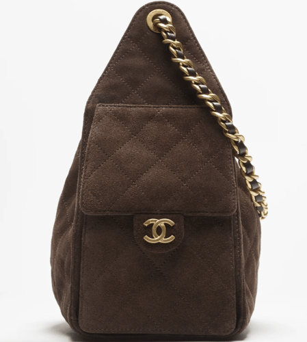 شانيل مخمل بني مقاس 25