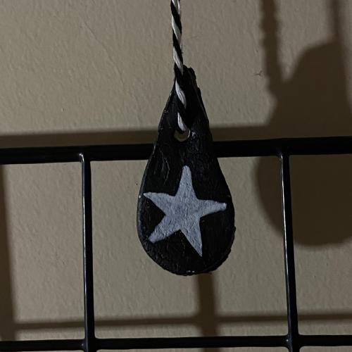 A white star