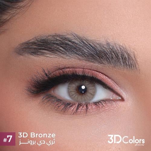 عدسات ملونة شهري برونز من ثري دي كولورز