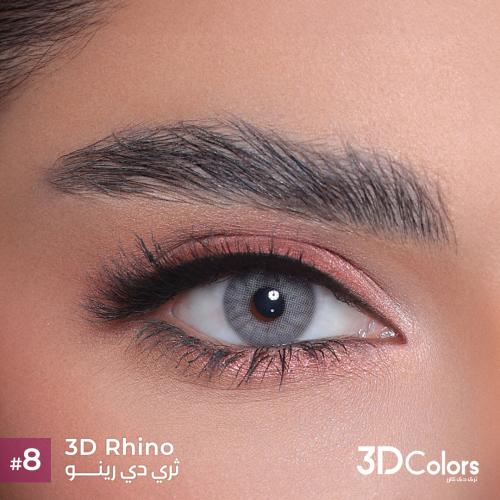 عدسات ملونة شهري رينو الرمادية من ثري دي كولورز