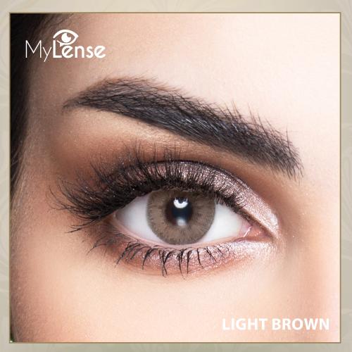 عدسات ملونة شهري لايت براون من ماي لينس
