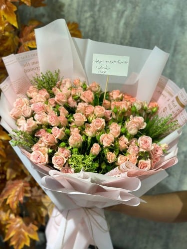 باقة ورد بيبي روز بيبي pink فاتح