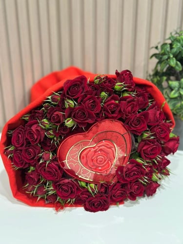 شوكولاتة بستاني الفاخرة اصدار الفلنتاين منسقة وسط...