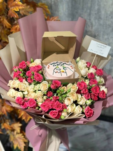 كيك كوري مع إمكانية تغيير العبارة والرسمة منسق داخ...