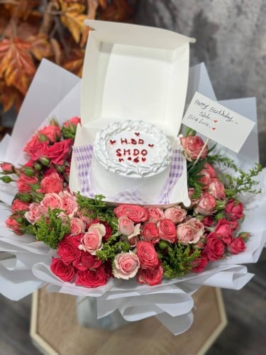 كيك كوري مع إمكانية تغيير العبارة والرسمة منسق داخ...