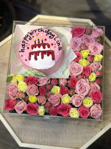 كيك كوري مع إمكانية تغيير العبارة والرسمة منسق داخ...