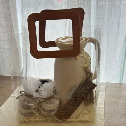 هدية رمضانية ( سله +ترمس + مبخره + فاصل قراني خشبي...