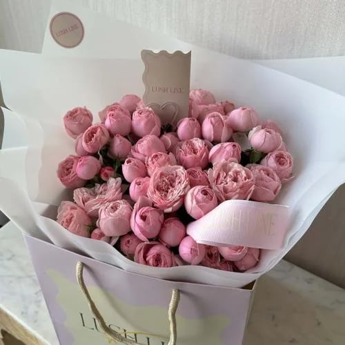باقة ورد بيبي بيوني - وردي