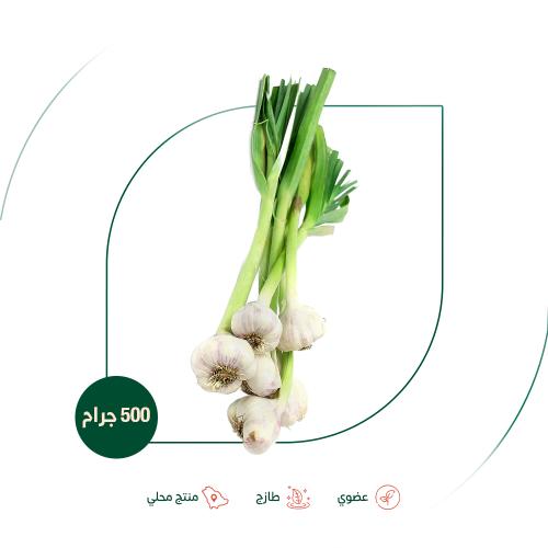 ثوم عضوي مزرعة الطالبية 500 جم