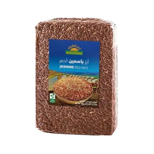 ارز ياسمين أحمر ارض عضوي الطبيعة 1كجم