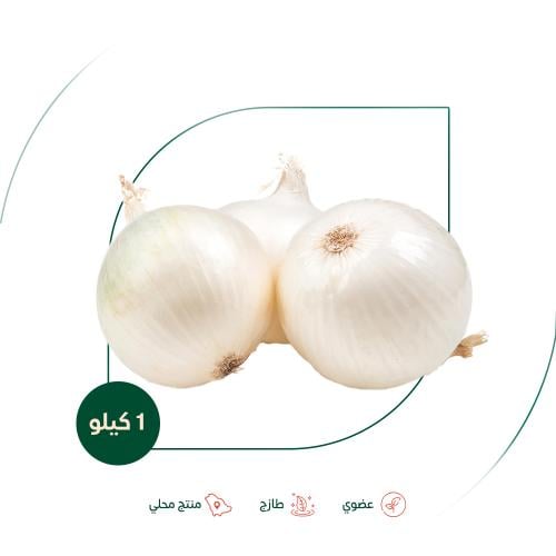بصل ابيض عضوي مزرعة السلوى العضوية 1 كجم