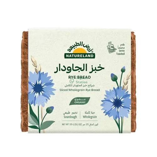 خبز الجاودار عضوي ارض الطبيعة 375 جرام